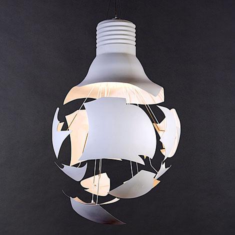 Scheisse Ceiling Lamp设计师吊灯破碎瞬间的灯泡吊灯创意个性灯泡吊灯